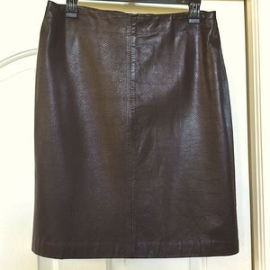 Ann Taylor Genuine Leather skirt